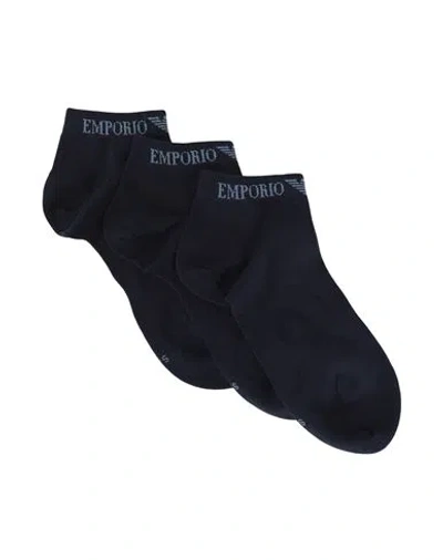 Emporio Armani Men's Knit Sneaker S Man Socks & Hosiery Black Size S/m Cotton, Polyamide, Elastane