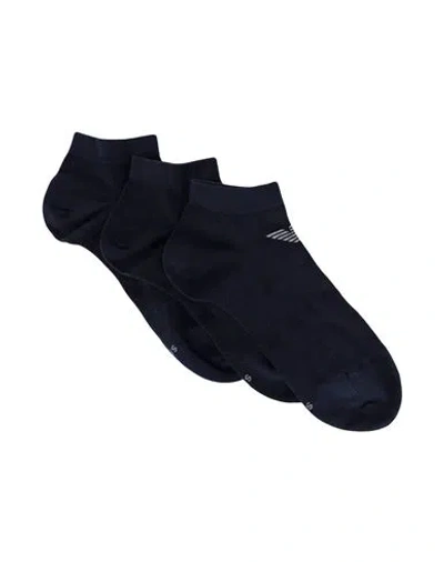 Emporio Armani Men's Knit Sneaker S Man Socks & Hosiery Navy Blue Size S/m Cotton, Polyamide, Elasta