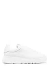 Emporio Armani Man Sneakers White Size 6.5 Leather, Textile Fibers In White
