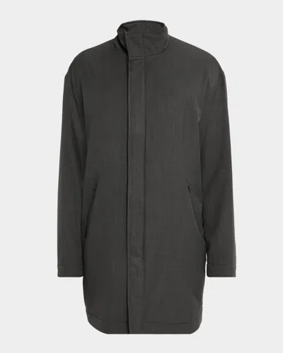 Emporio Armani Men's Lightweight Down Car Coat In Multi
