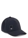 Emporio Armani Branded Baseball Cap Curved Peak In Blue