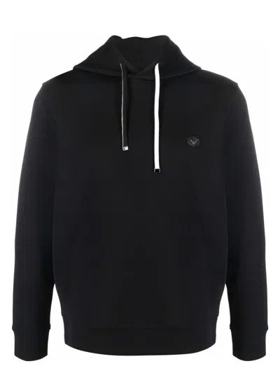 EMPORIO ARMANI MEN'S LOGO COTTON HOODIE