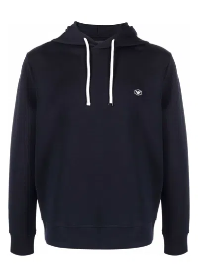 EMPORIO ARMANI MEN'S LOGO COTTON HOODIE