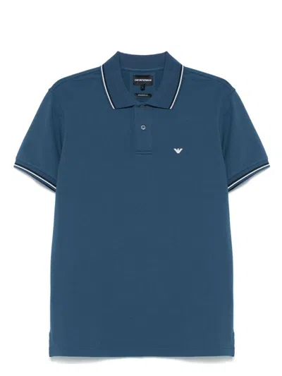 EMPORIO ARMANI MEN'S LOGO COTTON POLO SHIRT