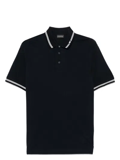 EMPORIO ARMANI MEN'S LOGO COTTON POLO SHIRT