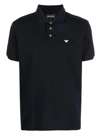 EMPORIO ARMANI MEN'S LOGO COTTON POLO SHIRT