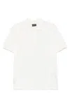 Emporio Armani Logo Cotton Polo Shirt In White