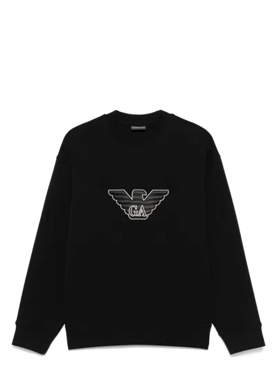 EMPORIO ARMANI MEN'S LOGO COTTON SWEATSHIRT