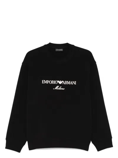 EMPORIO ARMANI MEN'S LOGO COTTON SWEATSHIRT