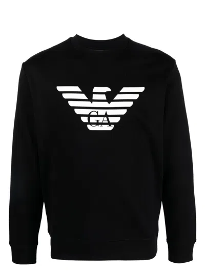 EMPORIO ARMANI MEN'S LOGO COTTON SWEATSHIRT