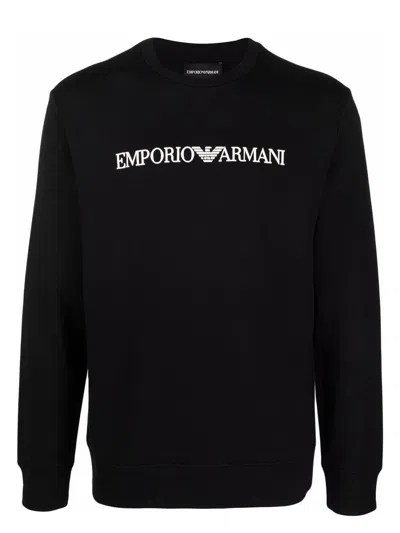 EMPORIO ARMANI MEN'S LOGO COTTON SWEATSHIRT