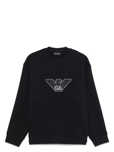 EMPORIO ARMANI MEN'S LOGO COTTON SWEATSHIRT