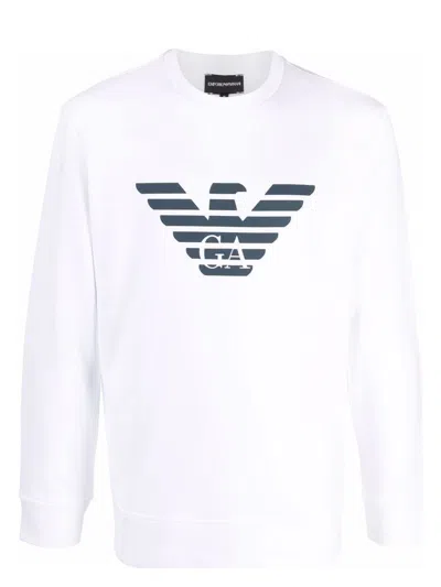 EMPORIO ARMANI MEN'S LOGO COTTON SWEATSHIRT