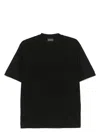 Emporio Armani Logo-embroidered Cotton Blend T-shirt In Black