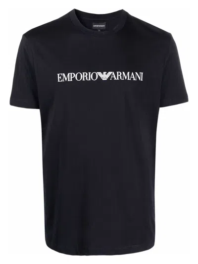 EMPORIO ARMANI MEN'S LOGO COTTON T-SHIRT