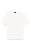 Emporio Armani White Logo Embroidery T-shirt In White