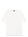 Emporio Armani White Logo Embroidery T-shirt In White