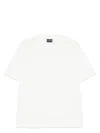 Emporio Armani White Logo Embroidery T-shirt In White