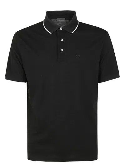 EMPORIO ARMANI MEN'S LOGO EMBROIDERED POLO SHIRT