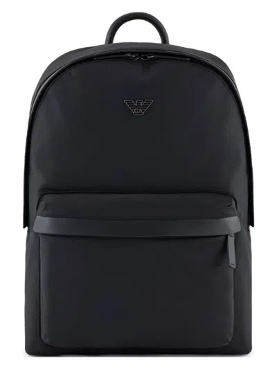 EMPORIO ARMANI MEN'S LOGO NYLON BACKPACK
