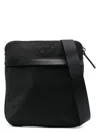 Emporio Armani Small Faux-leather Messenger Bag In Black