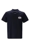 Emporio Armani Logo Short-sleeved Polo Shirt In Blue