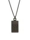 EMPORIO ARMANI MEN'S LOGO REVERSIBLE STAINLESS STEEL DOG TAG NECKLACE