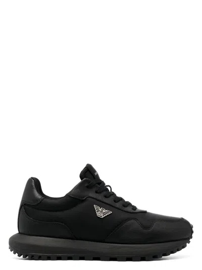 EMPORIO ARMANI MEN'S LOGO SNEAKERS