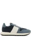 Emporio Armani Colour-block Low-top Sneakers In Blue