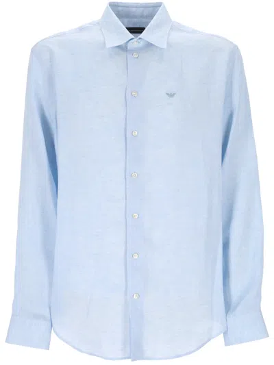 Emporio Armani Men's Long Sleeved Linen Shirt