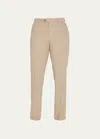 Emporio Armani Linen-blend Drawstring Trousers In Solid White