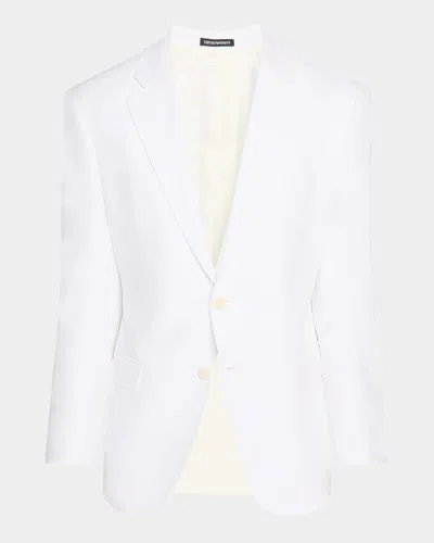Emporio Armani Men's Lyocell Twill Sport Coat In White