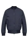 Emporio Armani Men's Nylon Bomber Jacket In Blue
