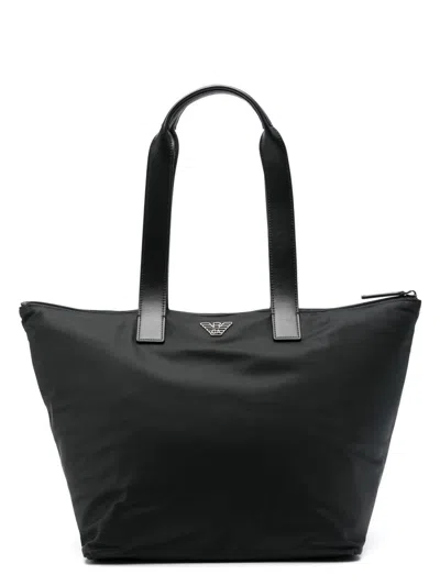EMPORIO ARMANI MEN'S NYLON TOTE BAG
