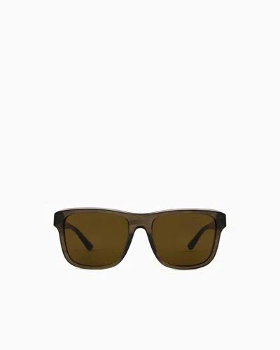Emporio Armani Men's Pillow Sunglasses In Brown