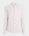 Emporio Armani Men's Pique Jersey Micro-dot Sport Shirt In Dark Beige