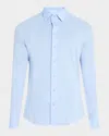 Emporio Armani Men's Pique Jersey Micro-dot Sport Shirt In Light/pastel