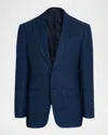 Emporio Armani Men's Prince Of Wales Wool G Line Sport Coat In Blue