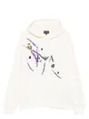Emporio Armani Asv Jersey Hooded Sweatshirt With Floral Print And Embroidery