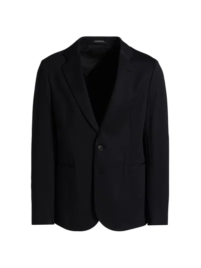 Emporio Armani Men's Rice Stitch Sport Jacket In Black
