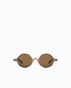 Emporio Armani Men's Round Sunglasses In Brown