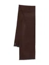 Emporio Armani Luxurious Soft Fringe Scarf Accessory In Brown