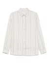 Emporio Armani Striped Shirt In White