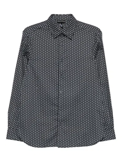 EMPORIO ARMANI MEN'S SHIRTS BLUE