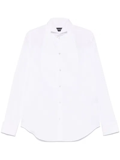 Emporio Armani Shirt Linen Collar Button-down In White