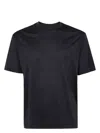 Emporio Armani Logo-embroidered Crewneck T-shirt In Black