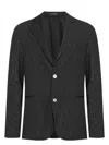 Emporio Armani Single-breasted Blazer Jacket In Black