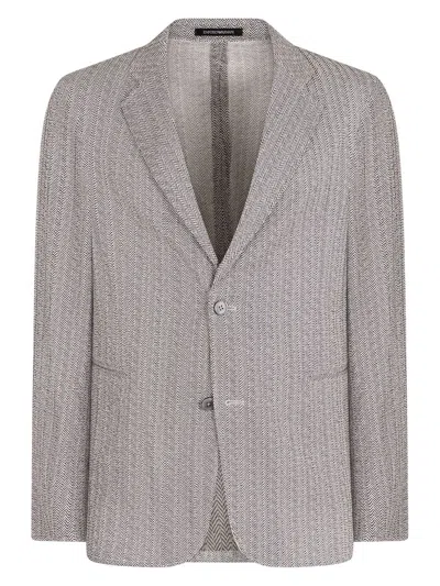 EMPORIO ARMANI MEN'S SINGLE-BREASTED TWO-BUTTON JACKET