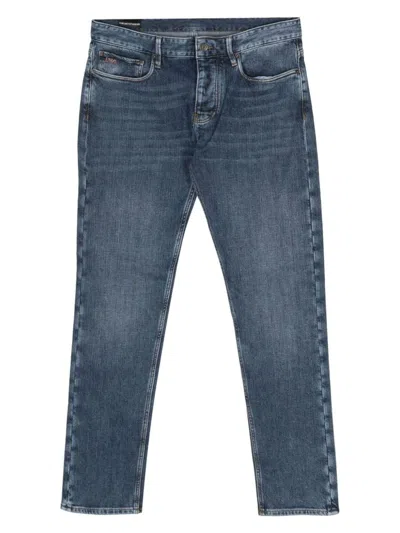 Emporio Armani Slim Fit Jeans In Blue