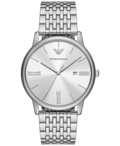 Emporio Armani Men's Stainless Steel Bracelet Watch 42mm In Metallic